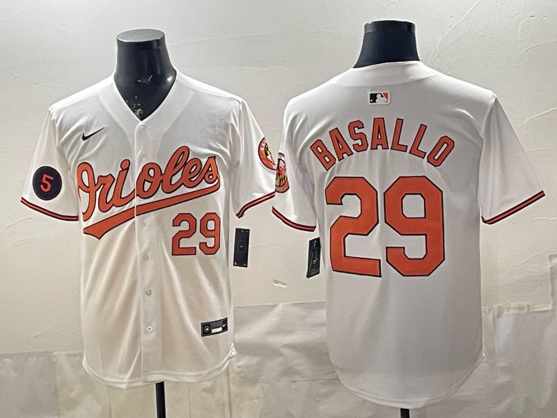 Men Baltimore Orioles #29 Basallo White Game 2026 Nike MLB Jersey style 001